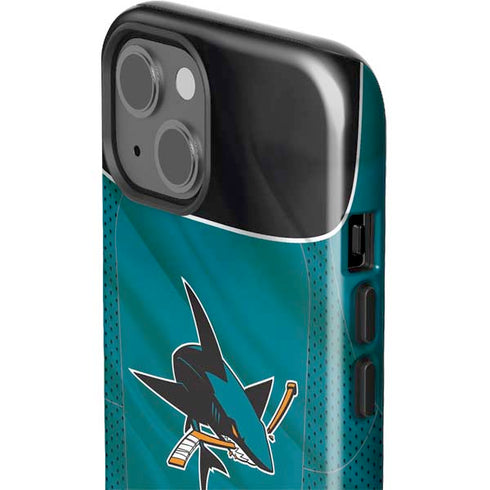 NHL San Jose Sharks Home Jersey iPhone 15 Impact Case